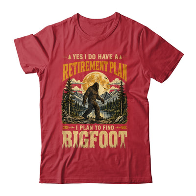 Yes I Have A Retirement Plan I'm Going To Find Bigfoot Retro Shirt & Hoodie | siriusteestore