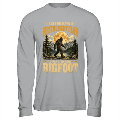 Yes I Have A Retirement Plan I'm Going To Find Bigfoot Retro Shirt & Hoodie | siriusteestore