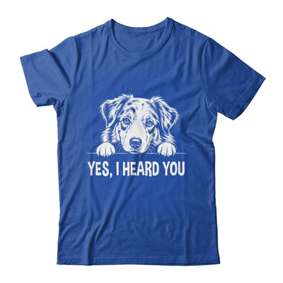 Yes I Heard You Line Art Australian Shepherd Dog Lovers Shirt & Tank Top | siriusteestore