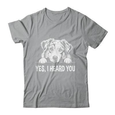 Yes I Heard You Line Art Australian Shepherd Dog Lovers Shirt & Tank Top | siriusteestore