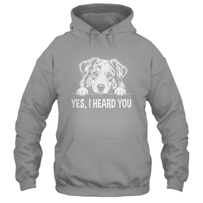 Yes I Heard You Line Art Australian Shepherd Dog Lovers Shirt & Tank Top | siriusteestore