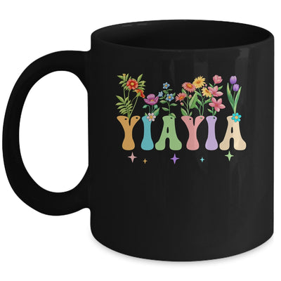 Yiayia Women Wildflower Floral Design Nana Mothers Day Mug | siriusteestore