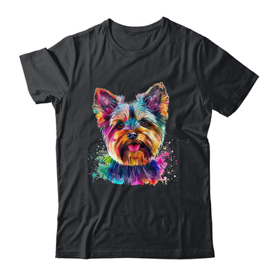 Yorkie Mom Lover Puppy Dog Watercolor Tie Dye Painting Shirt & Tank Top | siriusteestore