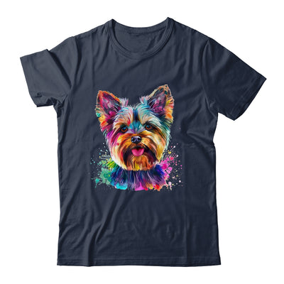 Yorkie Mom Lover Puppy Dog Watercolor Tie Dye Painting Shirt & Tank Top | siriusteestore