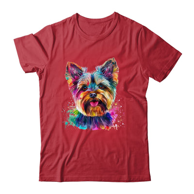Yorkie Mom Lover Puppy Dog Watercolor Tie Dye Painting Shirt & Tank Top | siriusteestore