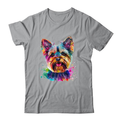 Yorkie Mom Lover Puppy Dog Watercolor Tie Dye Painting Shirt & Tank Top | siriusteestore