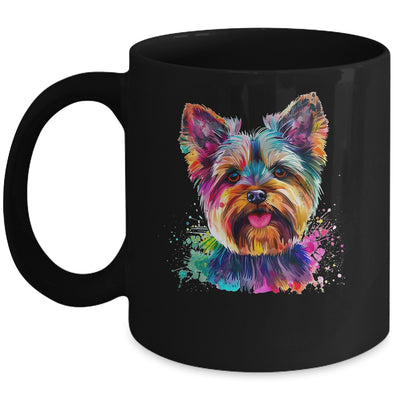 Yorkie Mom Lover Puppy Dog Watercolor Tie Dye Painting Mug | siriusteestore