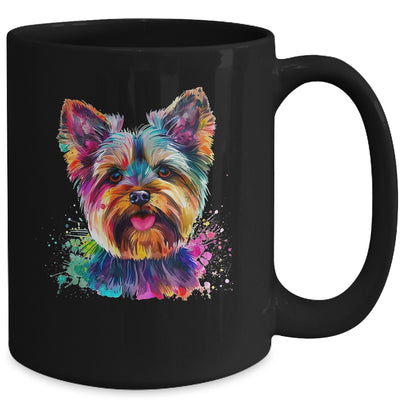 Yorkie Mom Lover Puppy Dog Watercolor Tie Dye Painting Mug | siriusteestore