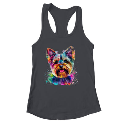 Yorkie Mom Lover Puppy Dog Watercolor Tie Dye Painting Shirt & Tank Top | siriusteestore