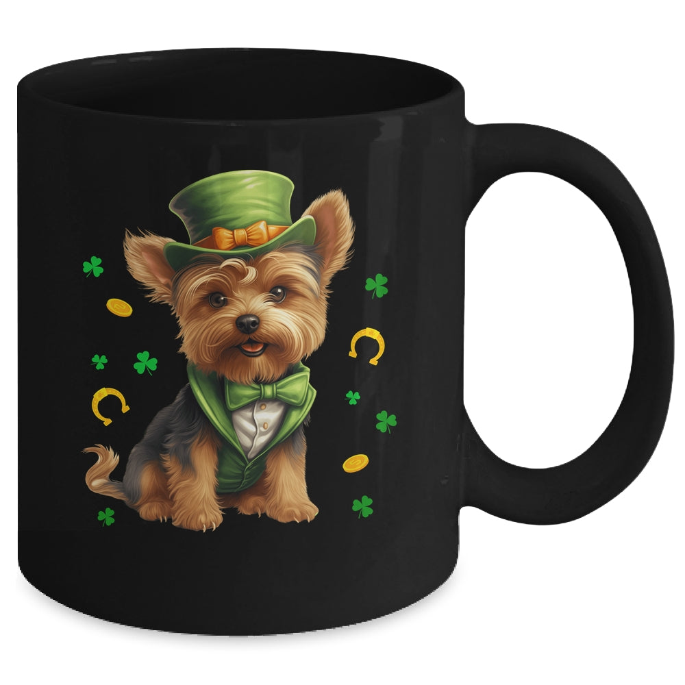 Yorkie St Patricks Day Leprechaun Shamrock Irish Mug | siriusteestore