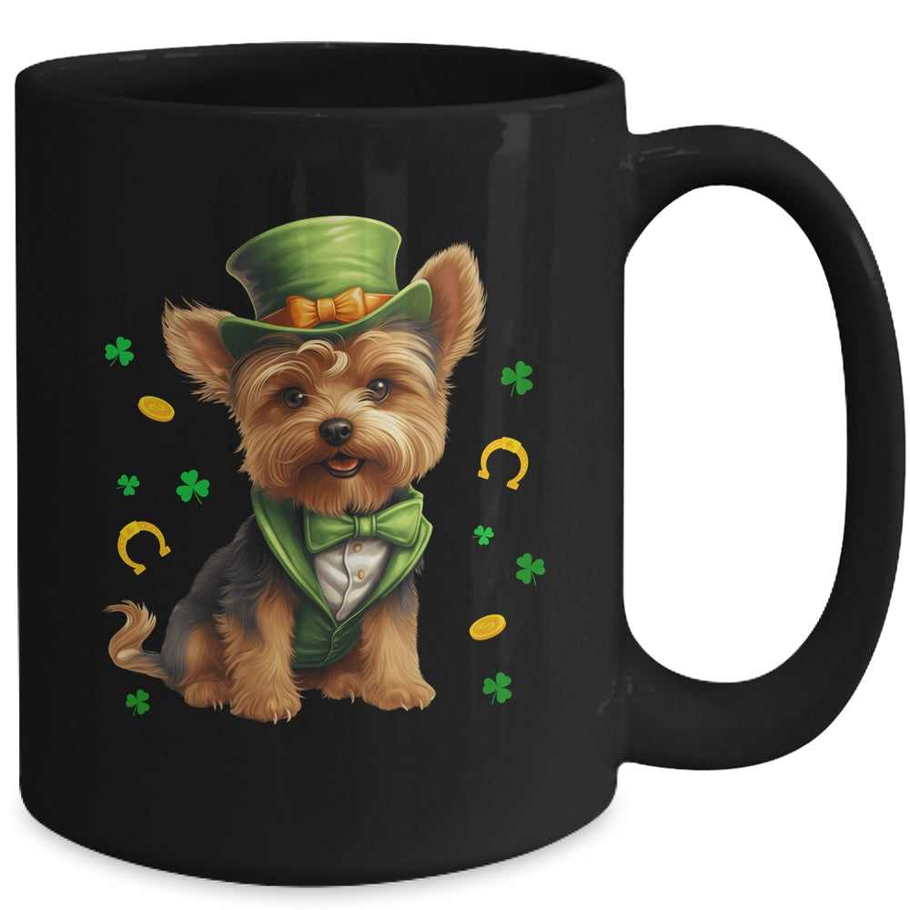 Yorkie St Patricks Day Leprechaun Shamrock Irish Mug | siriusteestore
