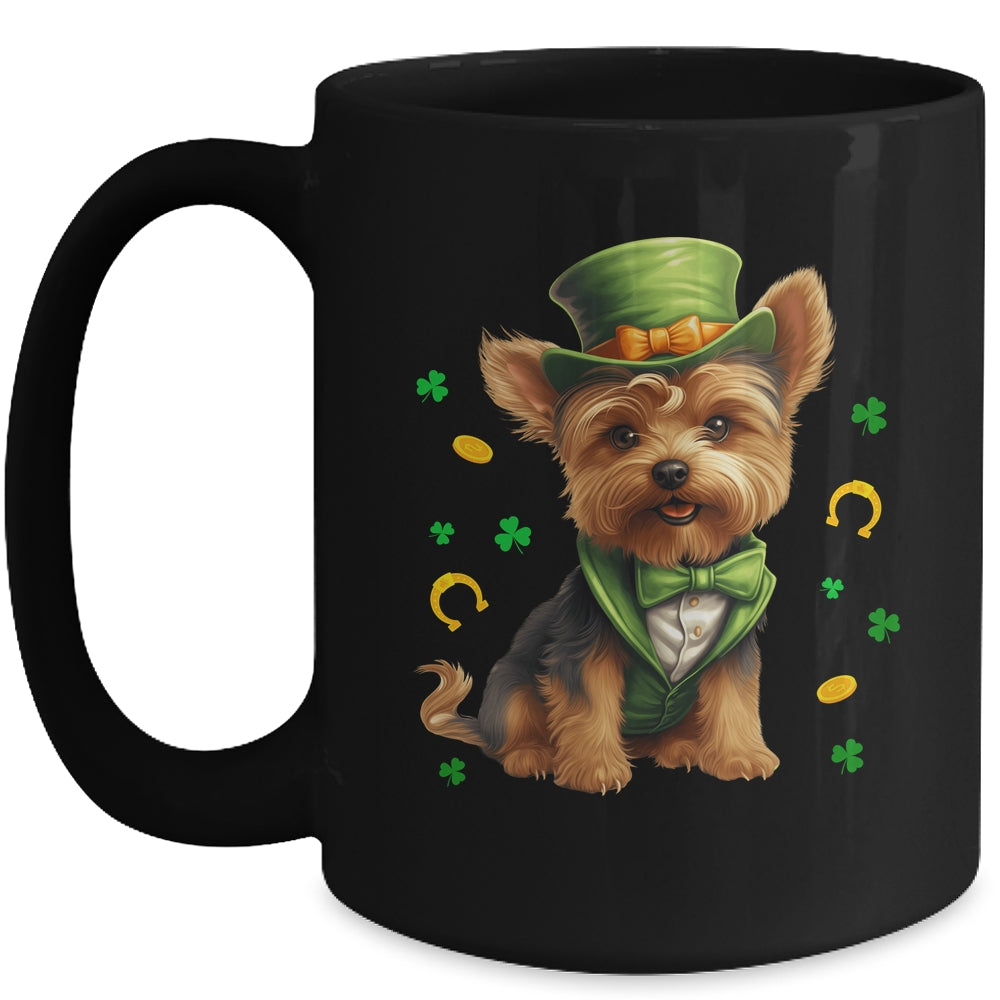 Yorkie St Patricks Day Leprechaun Shamrock Irish Mug | siriusteestore