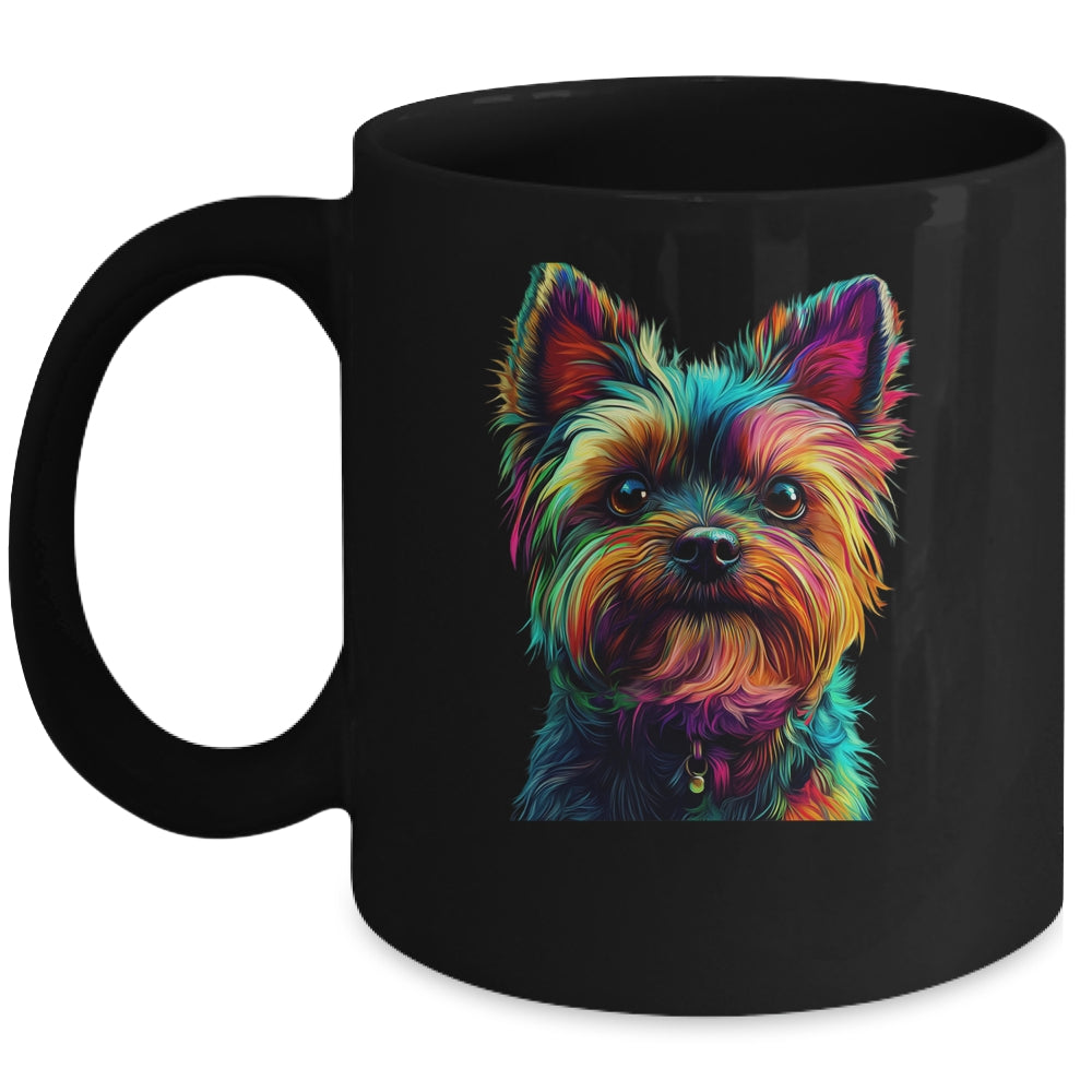 Yorkshire Terrier Dog Colorful Face Dog Lover Men Women Mug | siriusteestore