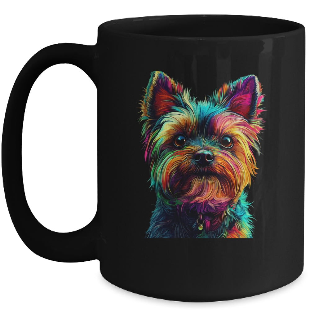 Yorkshire Terrier Dog Colorful Face Dog Lover Men Women Mug | siriusteestore