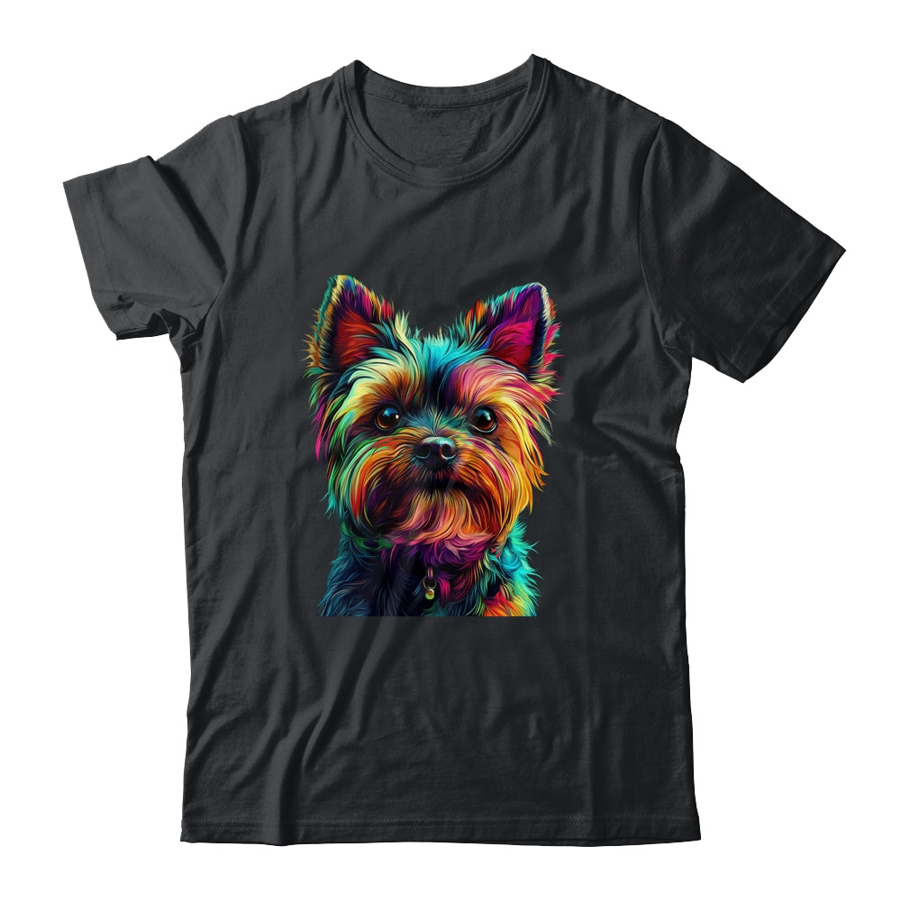 Yorkshire Terrier Dog Colorful Face Dog Lover Men Women Shirt & Tank Top | siriusteestore