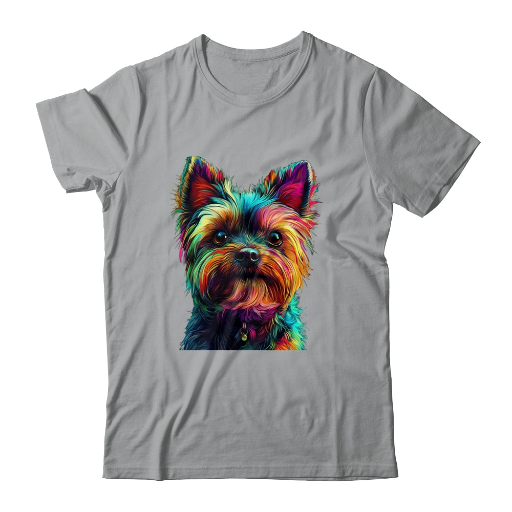 Yorkshire Terrier Dog Colorful Face Dog Lover Men Women Shirt & Tank Top | siriusteestore