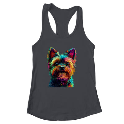 Yorkshire Terrier Dog Colorful Face Dog Lover Men Women Shirt & Tank Top | siriusteestore