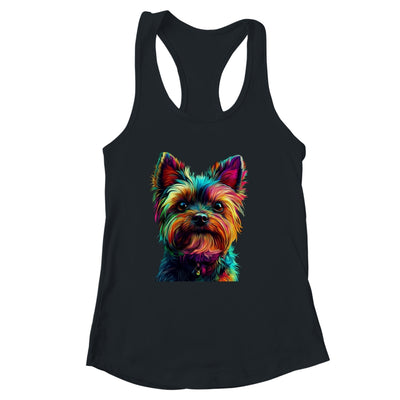 Yorkshire Terrier Dog Colorful Face Dog Lover Men Women Shirt & Tank Top | siriusteestore