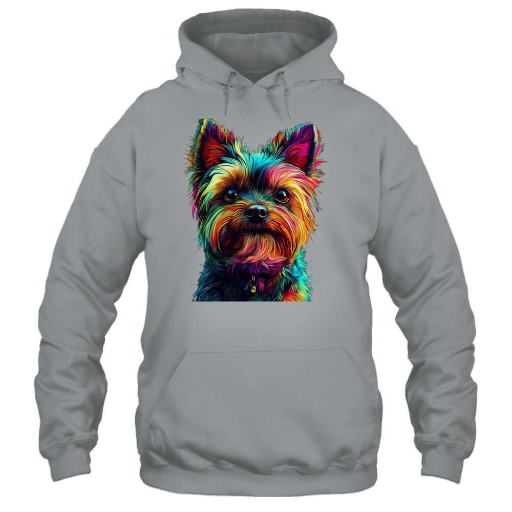 Yorkshire Terrier Dog Colorful Face Dog Lover Men Women Shirt & Tank Top | siriusteestore