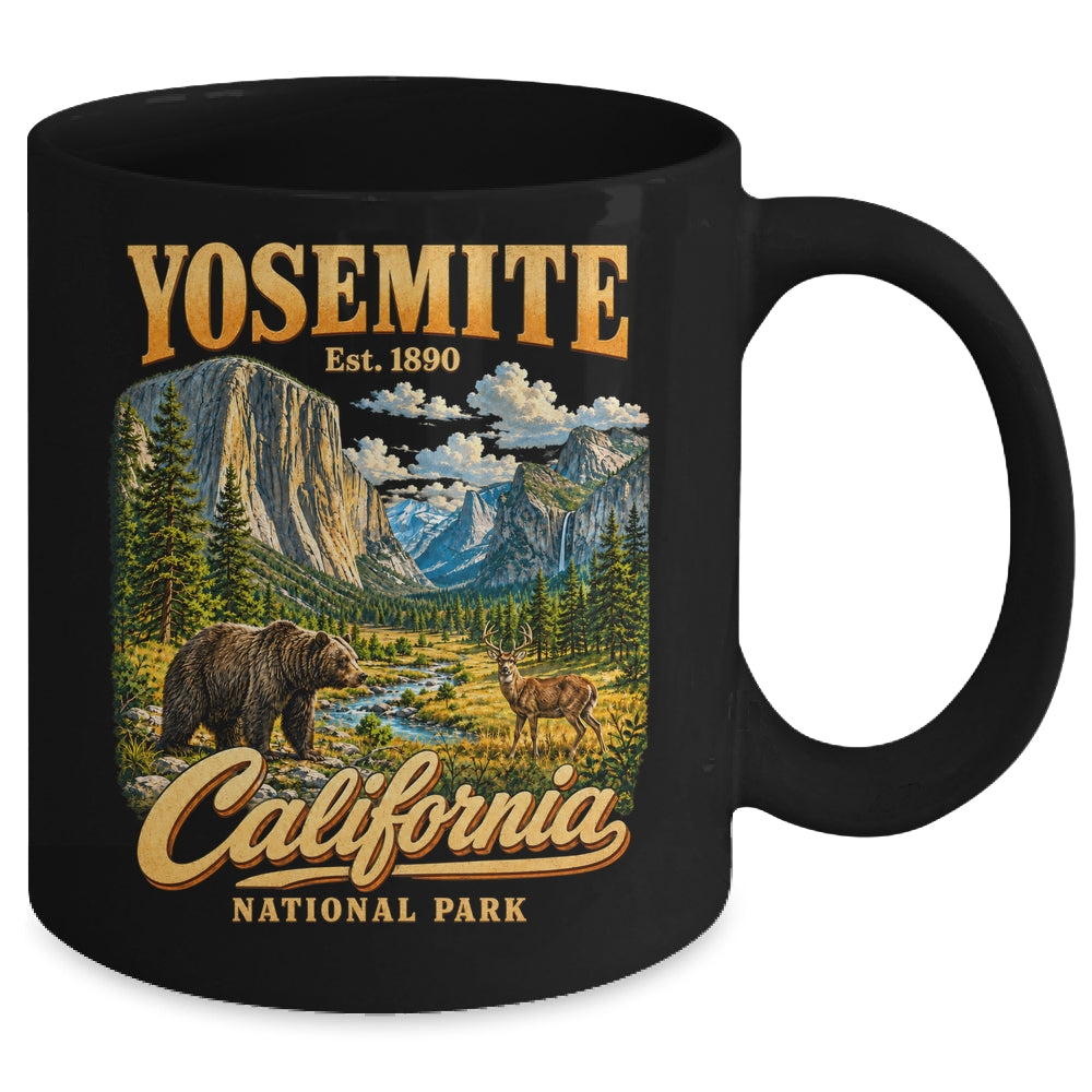 Yosemite California National Park 1890 Camping Souvenir Mug | siriusteestore