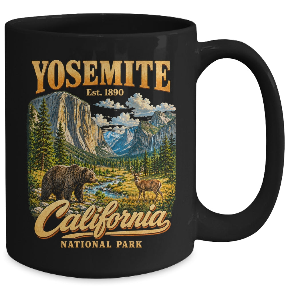 Yosemite California National Park 1890 Camping Souvenir Mug | siriusteestore