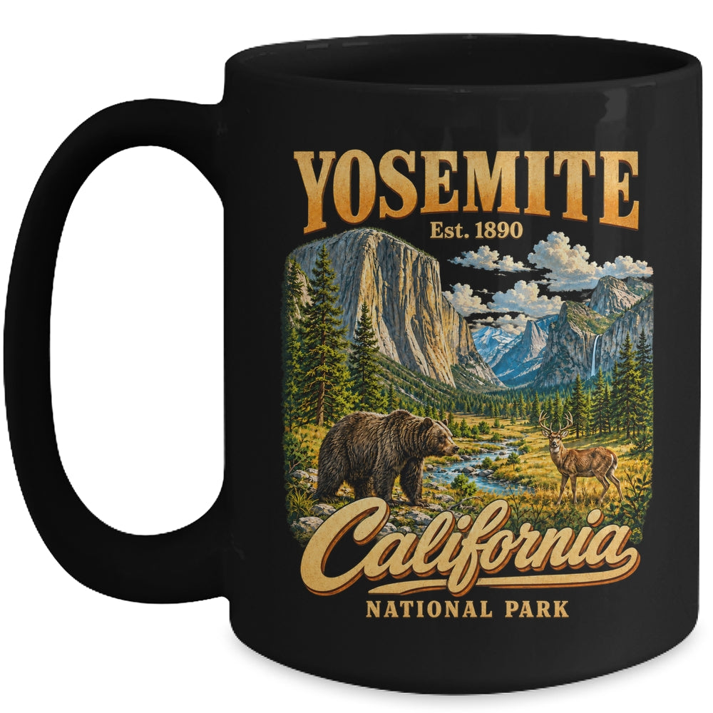 Yosemite California National Park 1890 Camping Souvenir Mug | siriusteestore