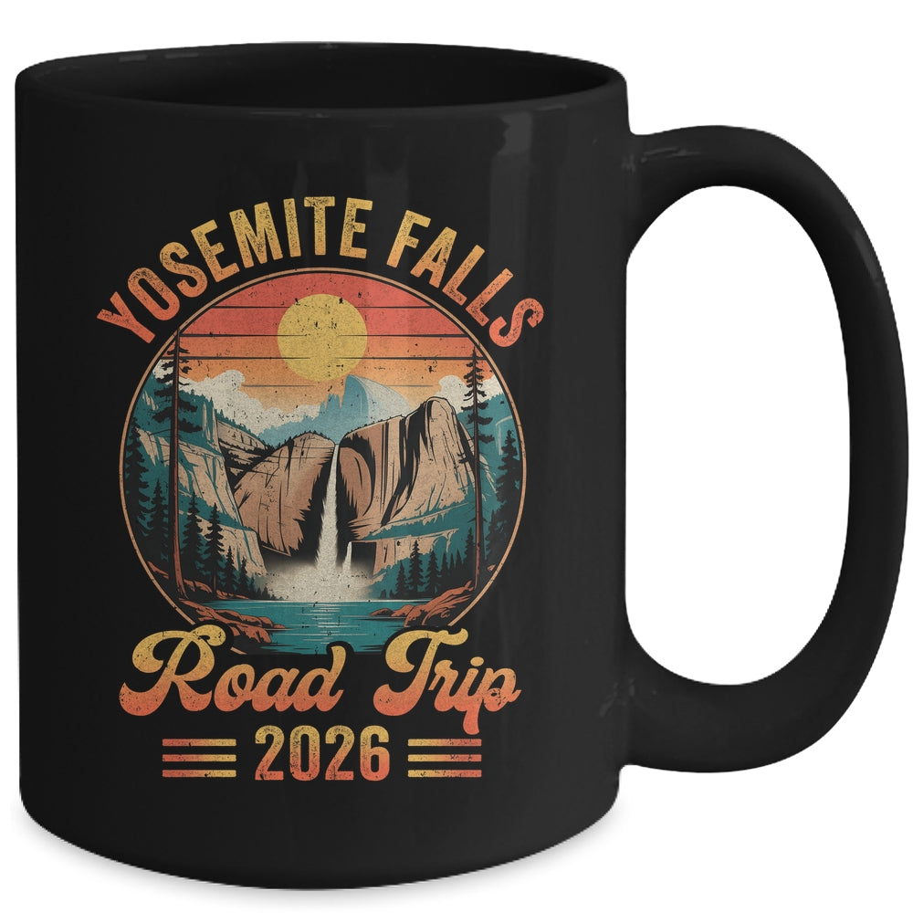 Yosemite Falls Road Trip 2026 Summer Vacation Family Matching Mug | siriusteestore