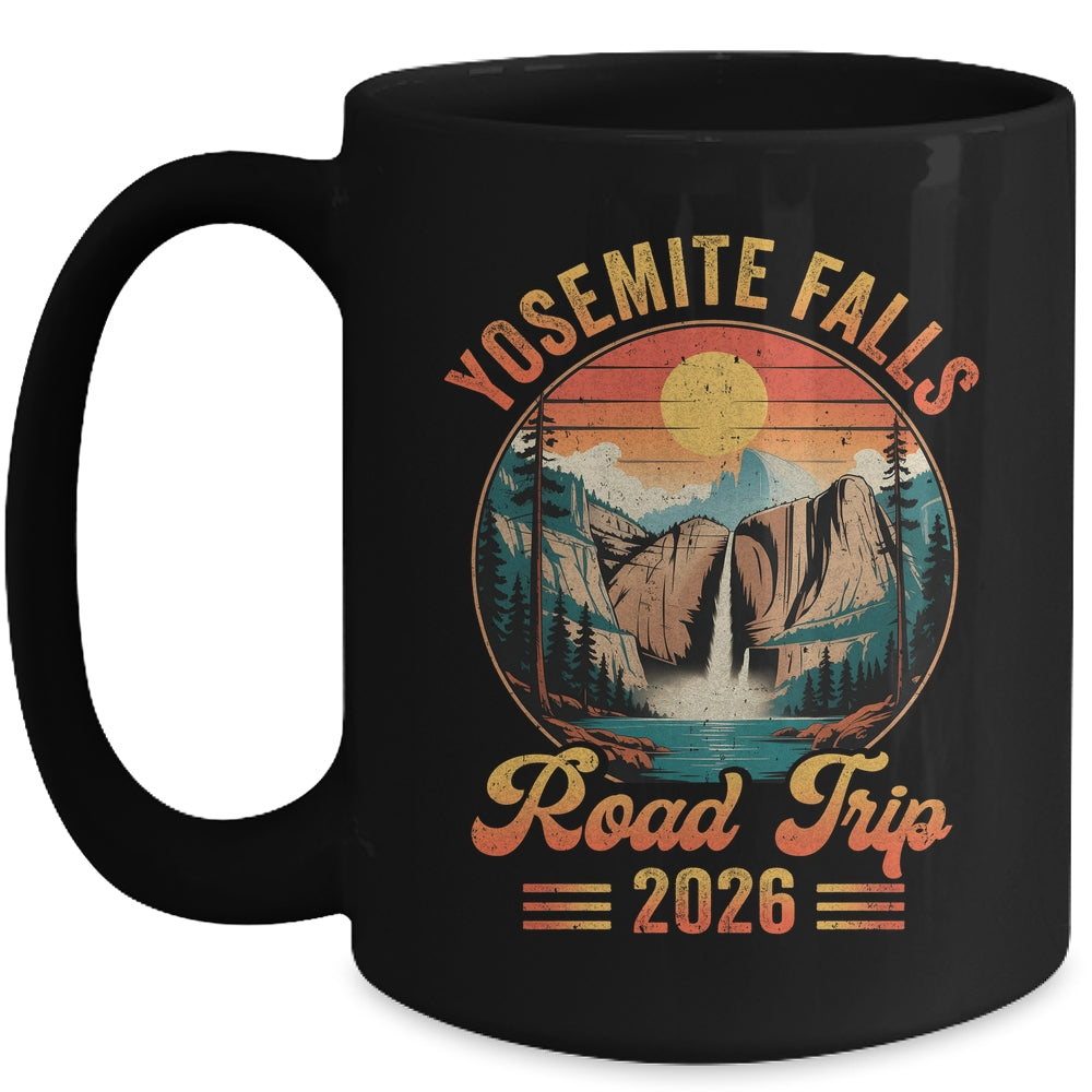 Yosemite Falls Road Trip 2026 Summer Vacation Family Matching Mug | siriusteestore