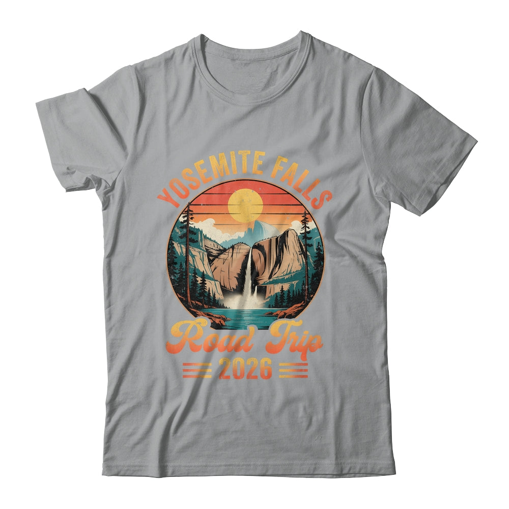 Yosemite Falls Road Trip 2026 Summer Vacation Family Matching Shirt & Tank Top | siriusteestore