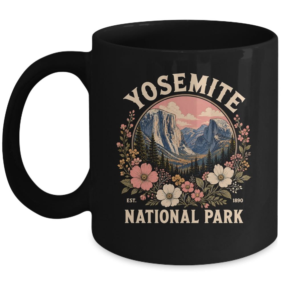 Yosemite National Park 2026 Floral Vintage Women California Mug | siriusteestore