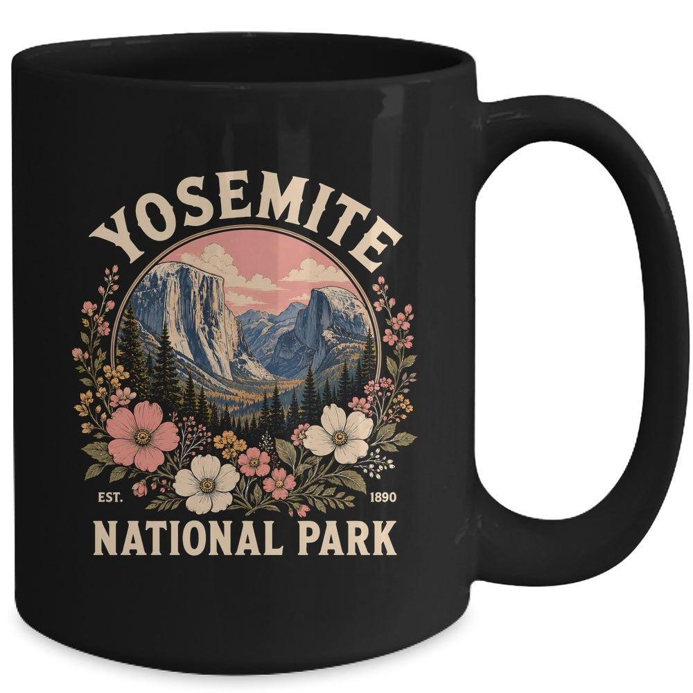 Yosemite National Park 2026 Floral Vintage Women California Mug | siriusteestore