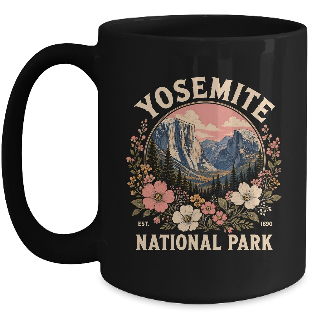 Yosemite National Park 2026 Floral Vintage Women California Mug | siriusteestore