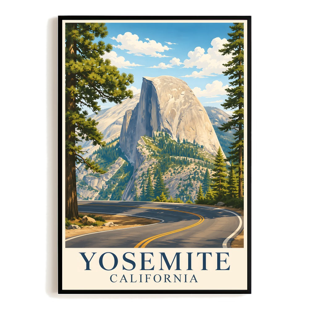 Yosemite National Park California Vintage Travel Poster Wall Art Landscape Print Painting Souvenir For Family Home Living Room Office Bedroom Decor Unframed | siriusteestore