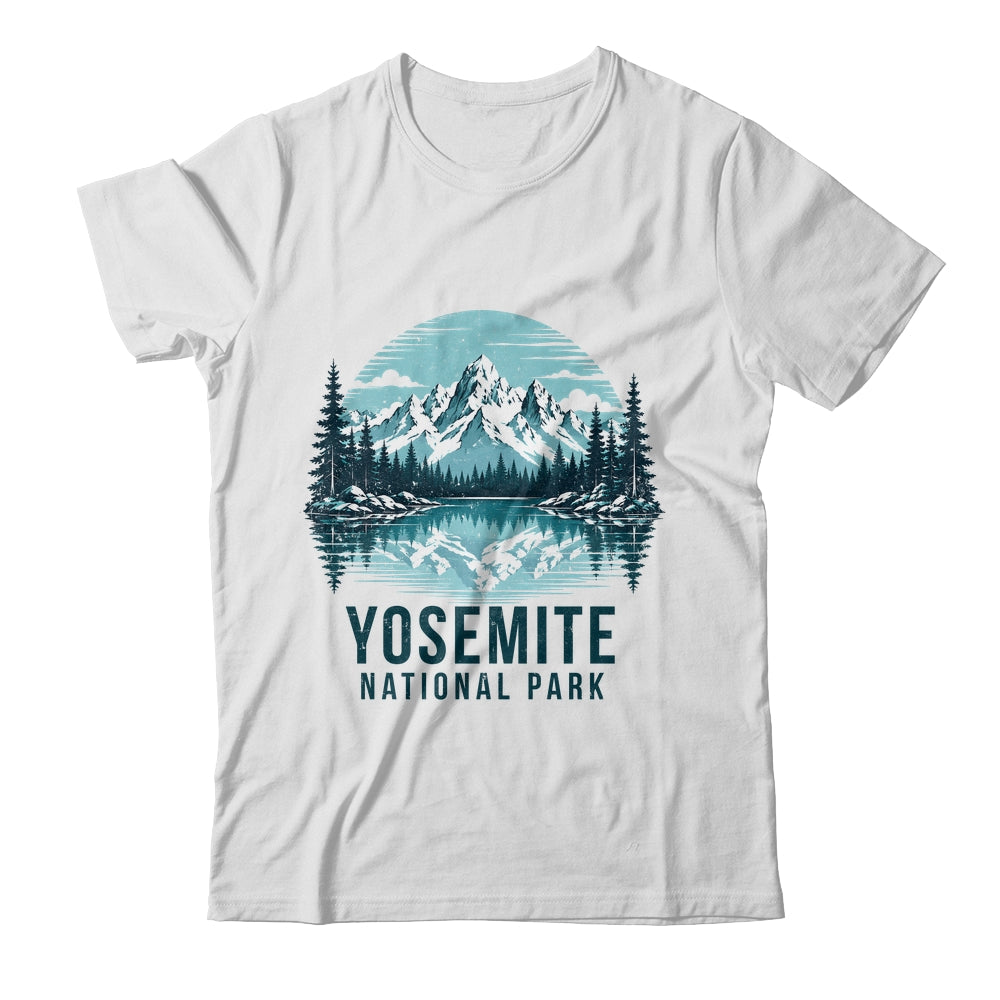 Yosemite National Park Retro Mountain Lake Outdoor Hiking Shirt & Tank Top | siriusteestore