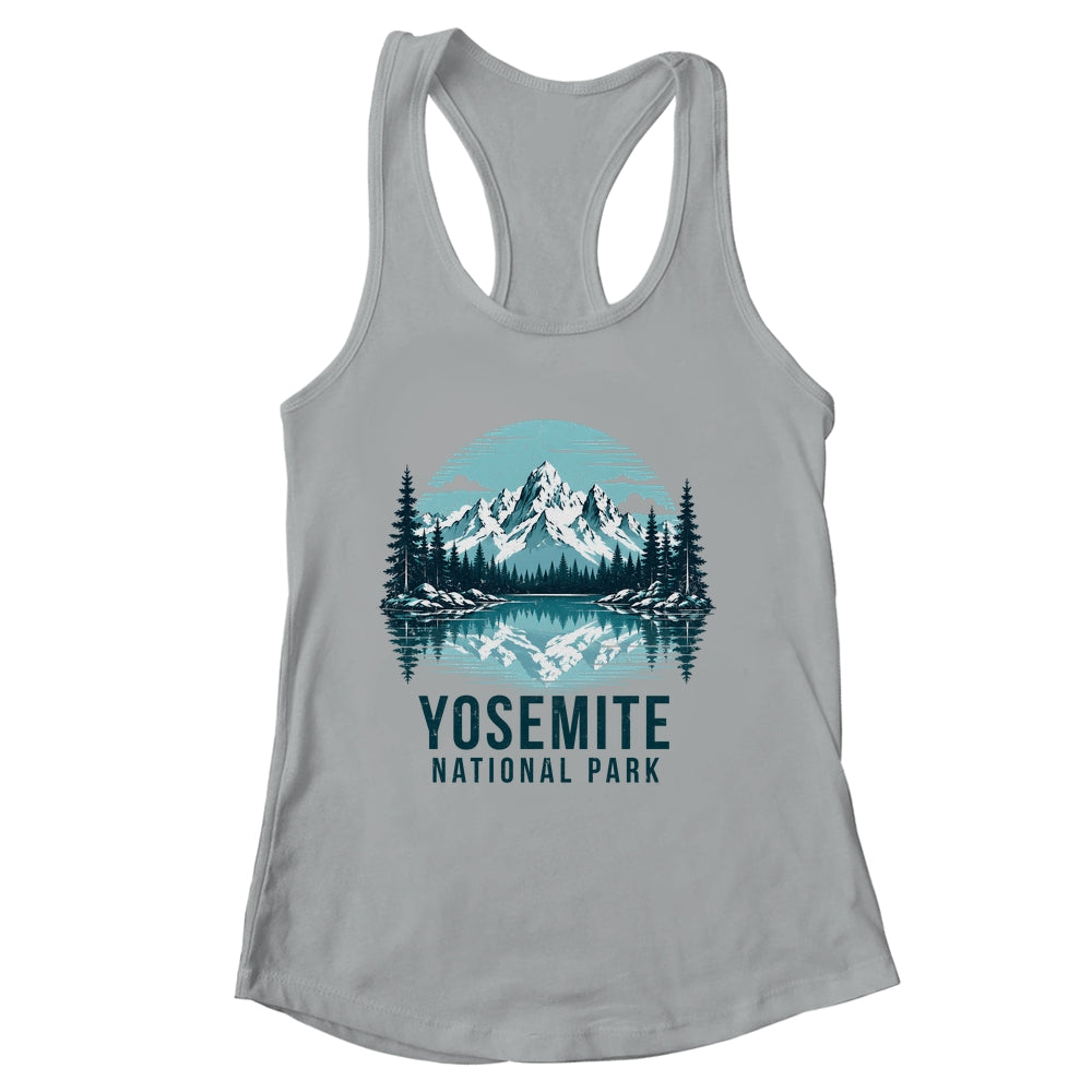 Yosemite National Park Retro Mountain Lake Outdoor Hiking Shirt & Tank Top | siriusteestore