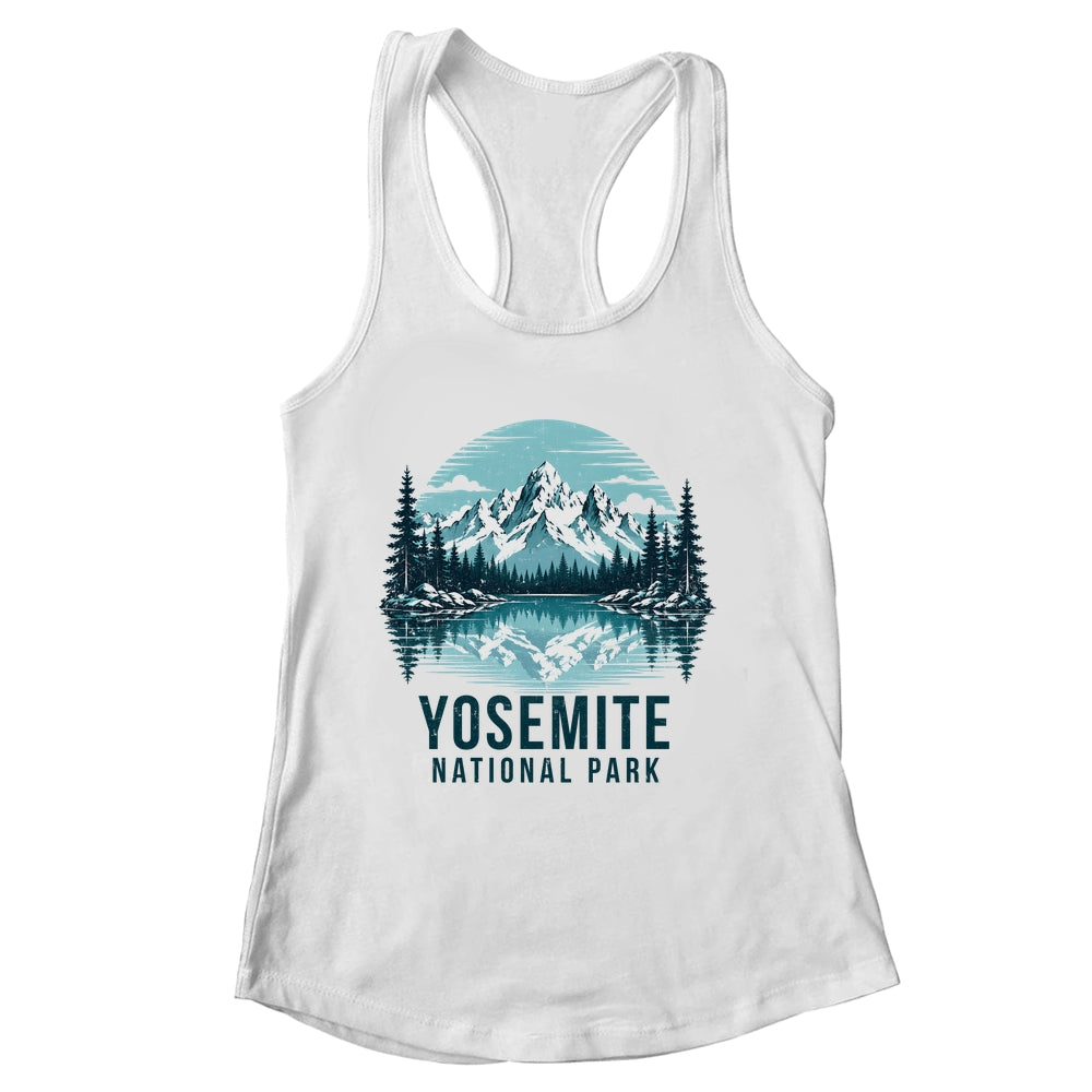 Yosemite National Park Retro Mountain Lake Outdoor Hiking Shirt & Tank Top | siriusteestore