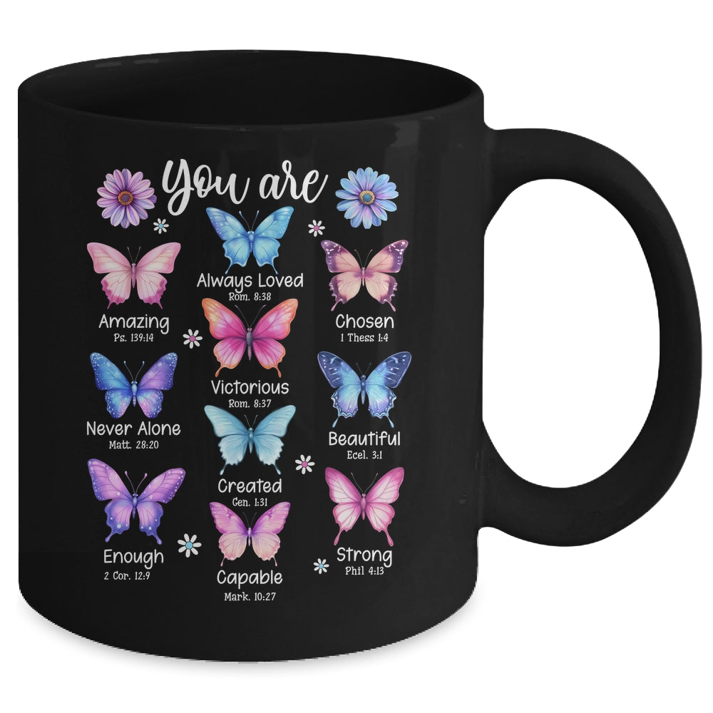 You Are Butterfly Beautiful Christian Religious Bible Verse Mug | siriusteestore