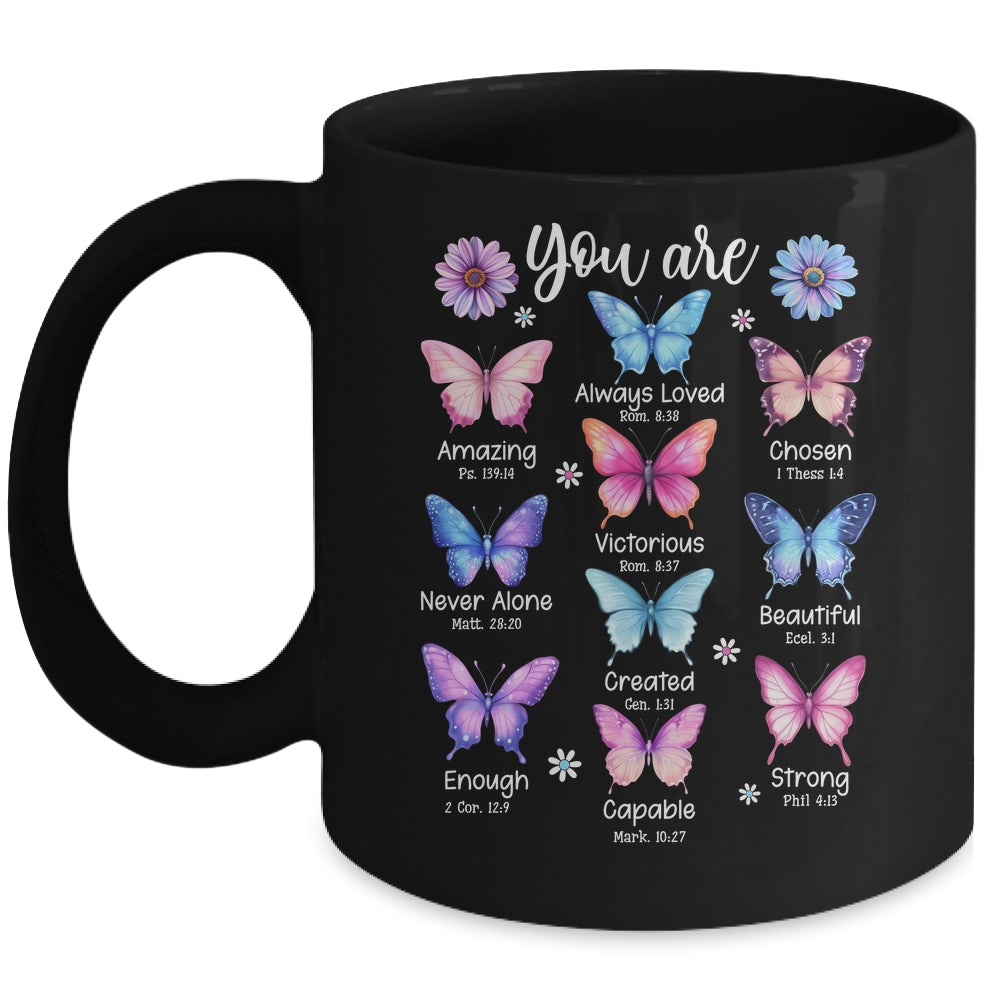 You Are Butterfly Beautiful Christian Religious Bible Verse Mug | siriusteestore