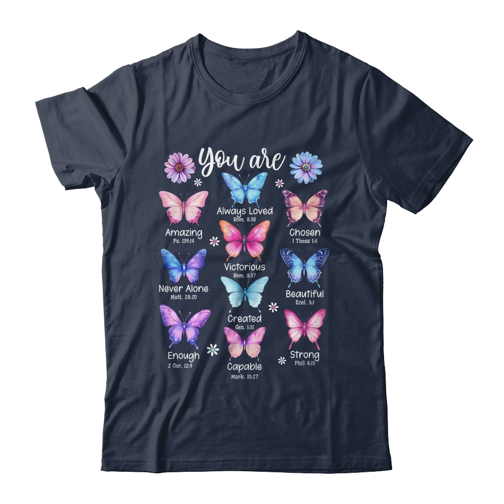 You Are Butterfly Beautiful Christian Religious Bible Verse Shirt & Tank Top | siriusteestore