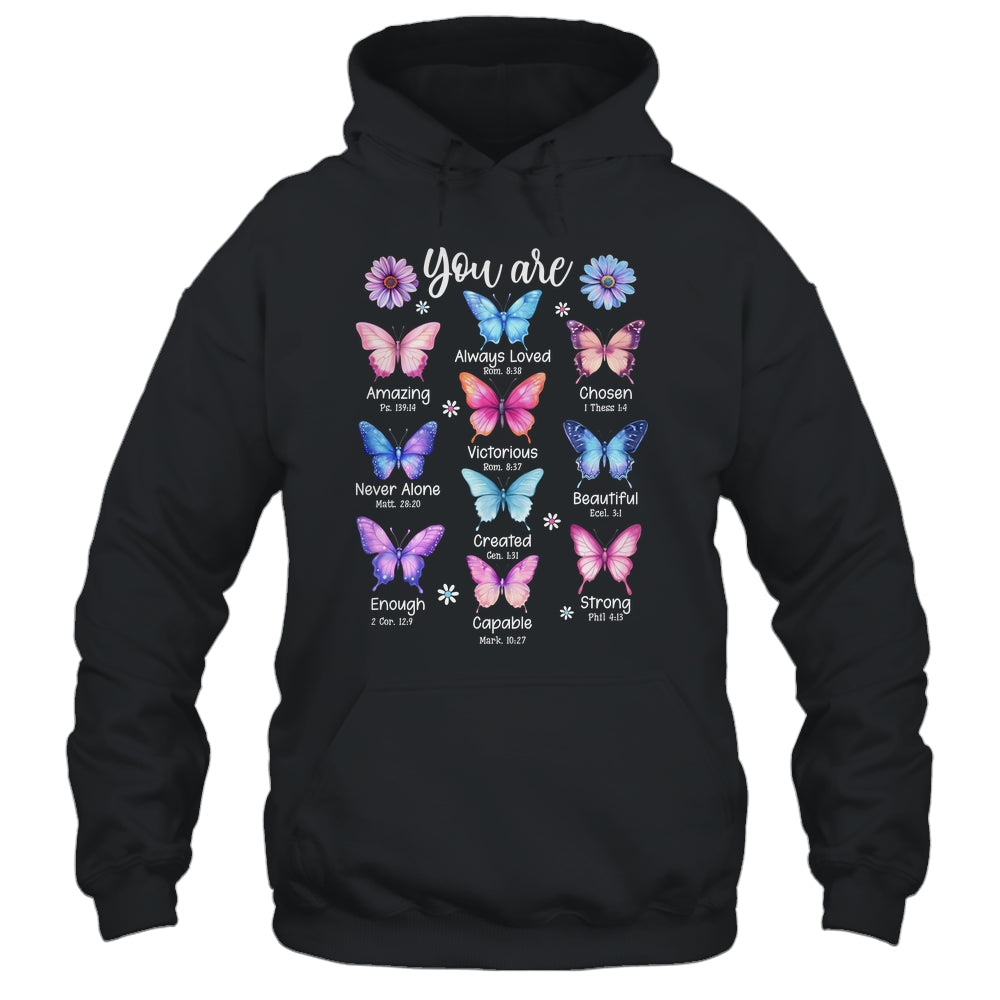 You Are Butterfly Beautiful Christian Religious Bible Verse Shirt & Tank Top | siriusteestore
