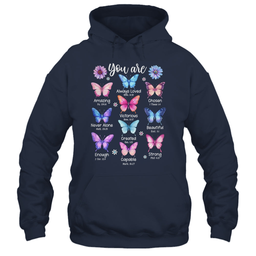 You Are Butterfly Beautiful Christian Religious Bible Verse Shirt & Tank Top | siriusteestore