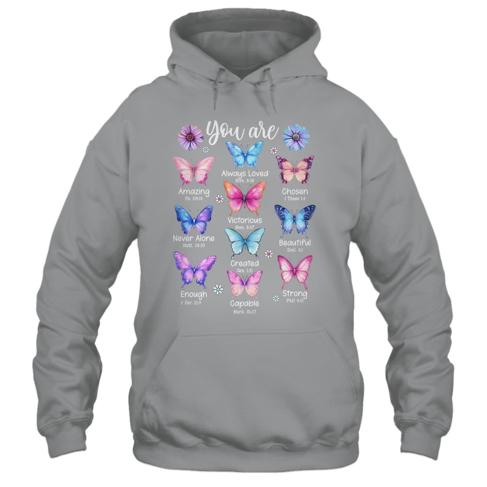 You Are Butterfly Beautiful Christian Religious Bible Verse Shirt & Tank Top | siriusteestore