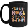 You Are More Than A Test Score Teacher Testing Day Groovy Mug | siriusteestore