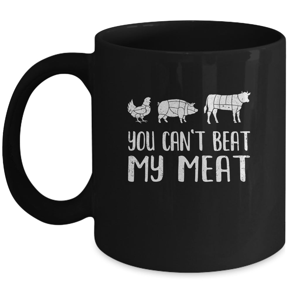 You Can't Beat My Meat Funny Chef BBQ Grilling Smoking Mug | siriusteestore