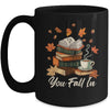 You Fall In Books Fall Open Coffee Book Reading Season Warm Mug | siriusteestore