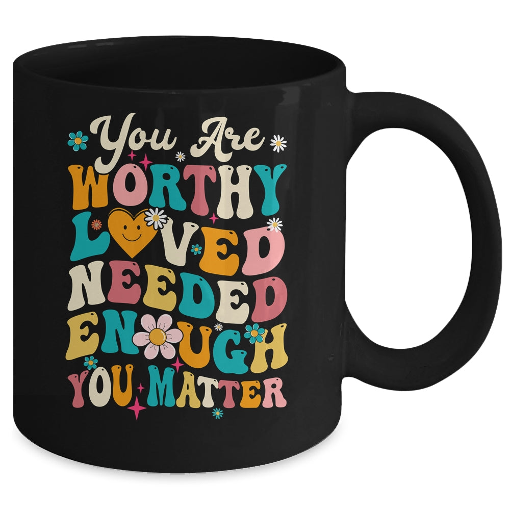 You Matter Kindness Loved Groovy Mental Health Awareness Mug | siriusteestore