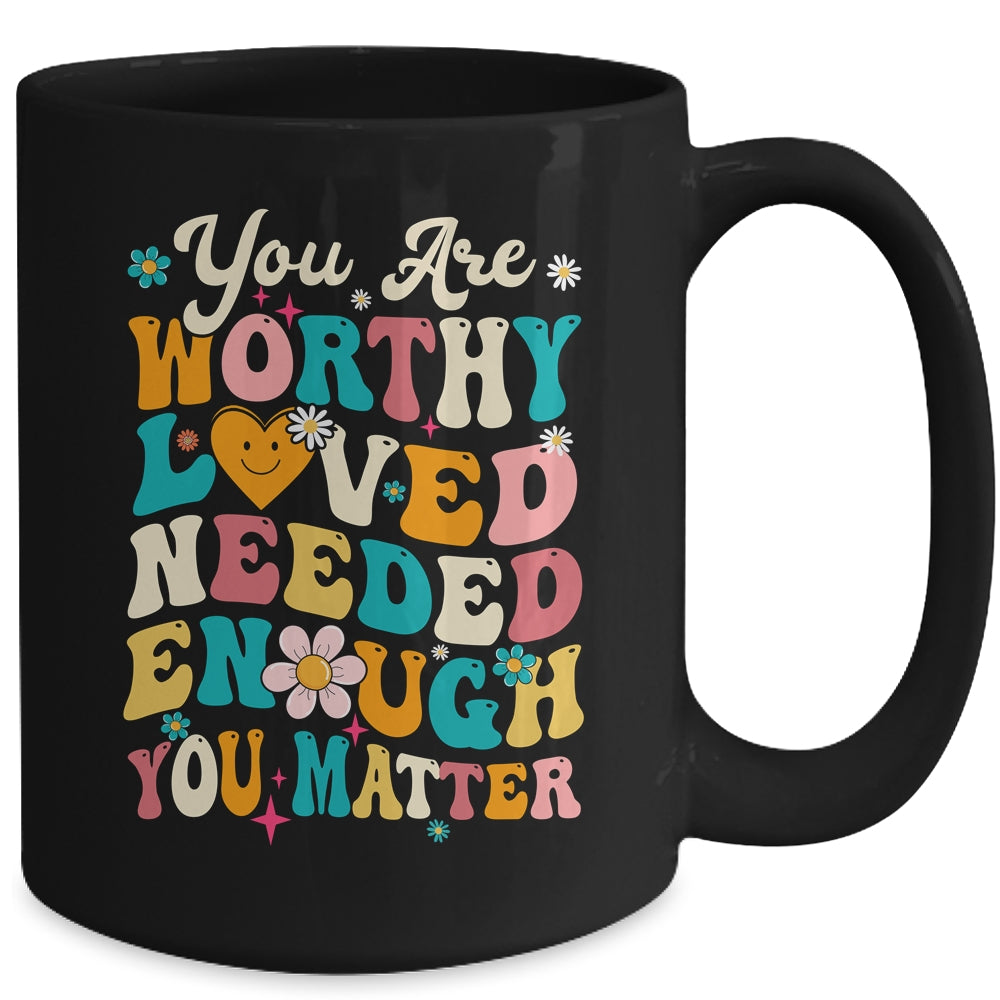 You Matter Kindness Loved Groovy Mental Health Awareness Mug | siriusteestore