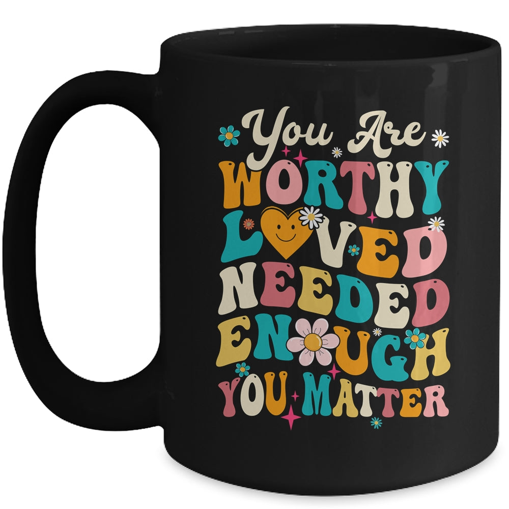 You Matter Kindness Loved Groovy Mental Health Awareness Mug | siriusteestore