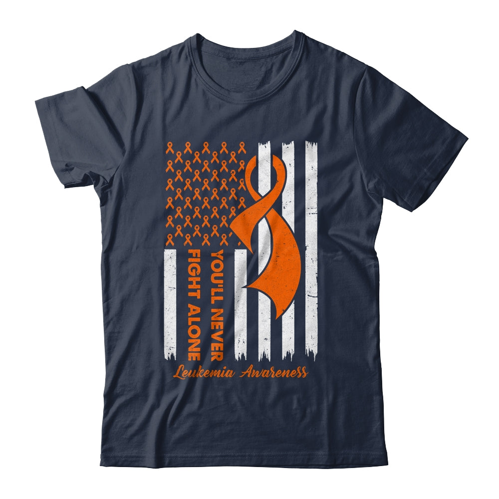 You'll Never Fight Alone Blood Cancer Leukemia Awareness Shirt & Hoodie | siriusteestore