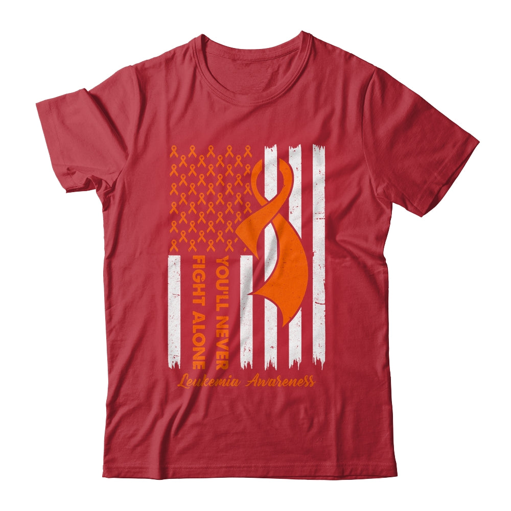 You'll Never Fight Alone Blood Cancer Leukemia Awareness Shirt & Hoodie | siriusteestore